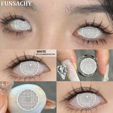 Popxstar 1 Pair Red Cosplay Contact Lenses for Eyes Vampire Black White Lenses for Halloween Eye Makeup Eye Contacts Beauty Lens