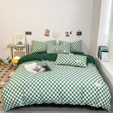 Popxstar Black and White Plaid Duvet Cover Set Full, Geometric Grid Bedding Set Soft Lattice Checkerd Comforter Cover with 2 Pillowcases