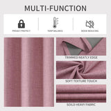 Popxstar Blackout Curtains 350cm Height Room Darkening Curtains for Bedroom 100% Black Out Textured Thermal Curtain Privacy Protection