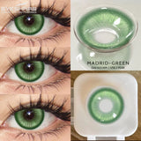 1pair Green and Red Anime Cosplay Colored Contact Lenses for Cosplayers: Daily, Party, and Eye Beauty Makeup Contacts