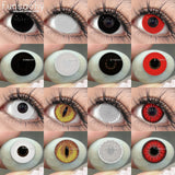 Popxstar  Cosplay VAMPIRE Contact Lenses for Halloween Eyes Lens Strange Colored Contacts Lens Blind Black Mesh White Cosplay Len