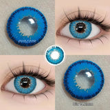 Popxstar  2PCS(1 Pair) Myopia With Diopter Colorful Cosplay Contact Lenses For Eyes Yellow Blue Red Green Halloween Lenses Yearly