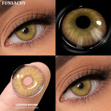 Popxstar  1 Pair Natural Contact Lenses for Eyes Colored Blue Softlens Fashion Beauty Women Makeup Lens Gray Pupil Cosmetic Lens