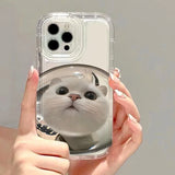 Popxstar Sunglasses Cat Dog Phone Case for iPhone 11 Case iPhone 16 15 14 13 12 Pro Max XR XS X 8 7 Plus SE Transparent Shockproof Cover