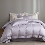 Popxstar  1200TC Egyptian Cotton Luxury Solid Color Hotel Style Satin Silky Bedding Set Duvet Cover Flat/Fitted Bed Sheet Pillowcases 4Pcs