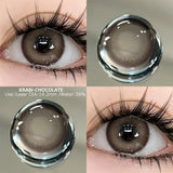 Popxstar  2pcs Colored Contact Lenses Brown Eyes Lenses Gray Lenses Blue Pupils Natural Eye Lens Colored Contacts Eye Cosmetics