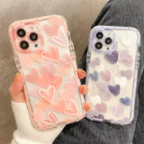 Popxstar Love Heart Phone Case For Samsung A55 5g Case A35 5g A54 A34 A15 A05S A52 A53 A24 A32 A23 A33 A14 S20 S21 S23 FE S24 Ultra Cover