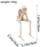 Halloween Skeleton Decoration Resin Party Props Decorating Evil Skeleton Statues Haunted House Cemetery Scenes