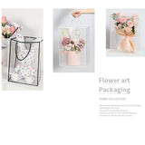 Popxstar Transparent Tote Bag Flower Bouquet Packaging Bag Long Clear Valentine's Day Florist Supply Gift Bag Women Handbag Shoulder Bag