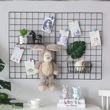 Popxstar Home Wall Decoration DIY Art Iron Grid Decor Photo Frame Postcards Storage Wall Art Display Storage Rack Holder Shelf Organizer