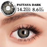 Popxstar  1 Pair Colorcon Colored Contact Lenses Myopia Lenses Dark Lenses Black Eye Lenses Fog Pearl Lens High Quality