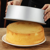 Popxstar 4-12 Inch Aluminum Round Cake Bakeware Solid Bottom Chiffon Cake Die for Aluminum Alloy Home Baking Cake Mold Pan Cake Tin