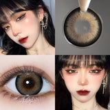 1pair/2pcs Black Large Diameter Color Contact Lenses Men with Diopter Myopia Fashion Color Contact Lenses Natural Fast Shipping