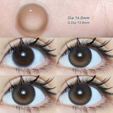 Popxstar  2pcs Gradient Green Contact Lenses Natural Color Pupils Coffee Pearl Lenses Makeup Color Eye Lenses Brown Lens Gray Lens