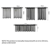 Popxstar Short Curtains for Living Room Bedroom Curtains for Kitchen Solid Color Curtains for the Hotel Office Room Window Valance Drapes