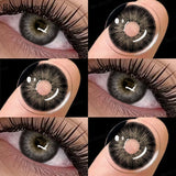 Popxstar Colored Contact Lenses 0~-6.00 Degree 1Pair Y2K Fashion Lenses for New User,Korean Green Contact Lenses for Eyes