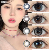 Popxstar  2pcs Hot Selling Myopia Colored Contact Lenses for Eyes With Diopters High Quality Pink Lenses Soft Nature Pupils Beauty