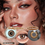 Popxstar  0~-6.50 1 Pair Colored Contact Lenses with Degree Myopia Lenses Natural Look Eye Contact Prescription Lenses