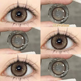 Popxstar  2PCS Gilding Prescription Contact Lenses Cosmetics Eye Color Lenses Fashion Pupils Myopia Colored Contact Lenses Violet