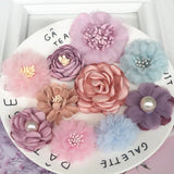 Popxstar 10Pcs/Set Mix Fabric Flowers Simulation Flower Head Decoration Flowers For DIY Accessories
