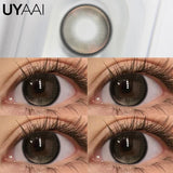 Black Hydrogel Circle Lenses for Dolly Eye Effect, 14.5mm Diameter for Big Sparkling Eyes, Hydrating & Age-Diminishing