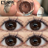 Popxstar  1 Pair New Colored Lenses for Eyes with Myopia Prescription Blue Eyes Contacts Lens Beauty Pupil Yearly Use Fast Shipping