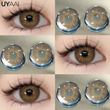 Popxstar  1 Pair Colored Contact Lenses for Eyes Natural Fashion Lenses Gray Beauty Pupils Blue Eye Lenses Cosmetics Soft Lenses