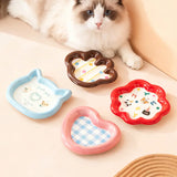 Kawaii Cat Bowl Dog Feeder Ceramic Water Bowl Pet Snack Can Plate Easy Clean Puppy Food Water Feeding Bowls