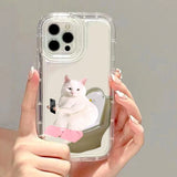 Popxstar Sunglasses Cat Dog Phone Case for iPhone 11 Case iPhone 16 15 14 13 12 Pro Max XR XS X 8 7 Plus SE Transparent Shockproof Cover