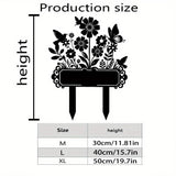 Popxstar  A Customizable Flower Sign And Stake, Metal Garden Sign, Garden Decoration, Personalized Gardening Gift, Garden Name Sign