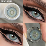 Popxstar  2pcs Colored Contact Lenses for Eyes Blue Pupils Lens Natural Brown Softlens Beautiful Cosmetic Gray Green Eye Contacts