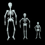 Popxstar Scary Halloween Props Luminous Hanging Skeleton Halloween Party Home Outdoor Yard Garden Decoration Movable Glow Fake Skull