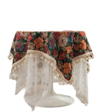 Popxstar  Table Cloth American Style Jacquard Iris Bird Plant Table Cloth Thick Tablecloth