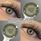 Myopia Lenses 2 Pcs Natural Color Contact Lense with Prescription Blue Gray Lenses Brown Eyes Contact Yearly Green Lens