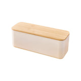 Cutting Board Lid Bread Box With Wooden Lid Spacious Container Bamboo Lid Food Storage Container Fresh Keeping Rectangular Shape
