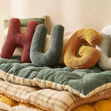 Popxstar  Ins 26 English Letters Plush Throw Pillow Soft Stuffed Kids Toys Dolls Sofa Cushion Room Decor Shooting Props for Children Gifts