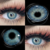 Popxstar  Natural Colored Contacts Lenses Brown 2pcs Contacts Beautful Pupils Color Contacts Yearly Makeup Cosmetic Contact Lens