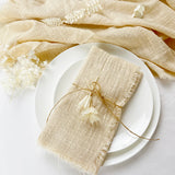 Popxstar 10PCS Set Semi-Sheer Gauze Wedding Table Runner Sage Green Cheesecloth Table Dining Party Christmas Banquets Arches Cake Decor