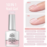 Popxstar 10ml Rainbow Purple Water Light Cat Magnetic Gel Nail Polish Shining Sliver-light Holographics Semi Permanent UV Gel
