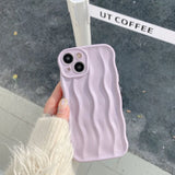 3D Water Ripple Pattern Phone Case For IPhone 17 16 15 14 13 12 Pro Max Soft Shockproof Back Cute Lens Protection Cover Funda