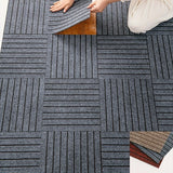 Popxstar  20pcs Self-Adhesive Floor Mats,Square Mat Pads,Striped Mat,Cuttable and Reusable,for DIY,Home Decor,Pet Cat Play Mats,Home Decor