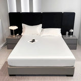 Popxstar Rayon Satin Waterproof Fitted Sheet Silky Solid Color Bed Sheet Elastic Band Sheets Smooth Bedsheet Mattress Cover