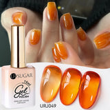 popxstar UR SUGAR 15ml Jelly Milky White Translucent Color Gel Polish Semi Permanent UV Gel Nail Art Soak Off Gel Varnish Latest Fashion