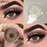 Popxstar  Color Contact Lenses For Eye Cosmetic Black Lens Makeup Beauty Green Eyes Contact Natural Brown Contact Eyes Makeup
