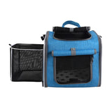 Dog or Cat Bike Basket Expandable Foldable Soft Sided Pet Carrier Backpack with 4 Open Doors, Foldable Dog Cat Bike Carrier