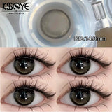 Popxstar  2Pcs Eyes Contacts Lenses for Men Women with Myopia Prescription Natural Black Color Lenses for Eyes Yearly Fast Shipping
