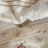 Popxstar  100% Cotton Pastoral Floral Print Ruffles Bow Princess Bedding Set Queen King Duvet Cover Set Bed Sheet/Fitted Sheet Pillowcases