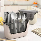 Chopstick Holder Storage Box Kitchen Countertop Utensil Drain Rack and Storage Compartment