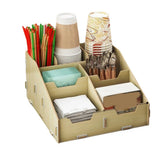 Multi-Cell Disposable Paper Cup Storage Shelf Space Saving Large Capacity Paper Cup Dispenser Durable Cup Straw Storage Rack