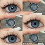 Popxstar New 1pair Colored Contact Lenses for Eyes Brown Contacts Lenses Fashion Blue Eyes Lenses Yearly Korean Gray Contacts